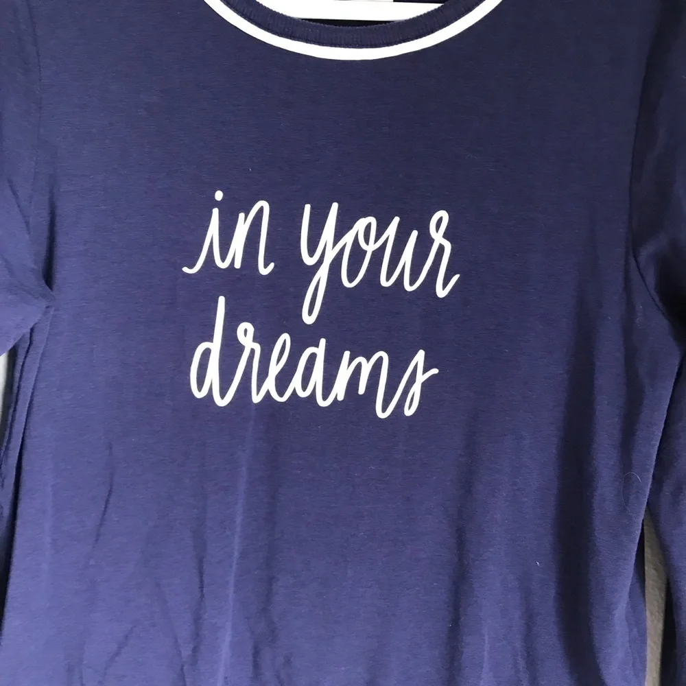 Kate Spade In Your Dreams PJ  Top size Medium in Navy blue